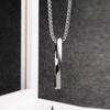 Men Women Personality Alloy Vertical Bar Straight Necklace Pendant Necklaces Chain Jewelry
