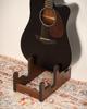 STRICH Wooden Guitar Front Stand for and Stage Walnut Color 2 L-2AW Floor-Mounted Stand, 2-Guitar Stand, Display, Space-Saving, Multi-Guitar Home,