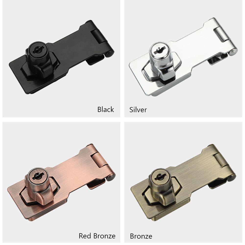 Home Security Punch-free Cupboard Burglarproof Drawer Keyed Hasp Lock Cabinet Door Lock