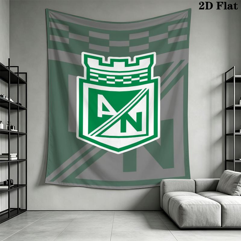 Atlético Nacional Wall Tapestry Aesthetic Wall Hanging Printed Fabric Blanket Decorative Tapestries for Bedroom Living Room Home Decor