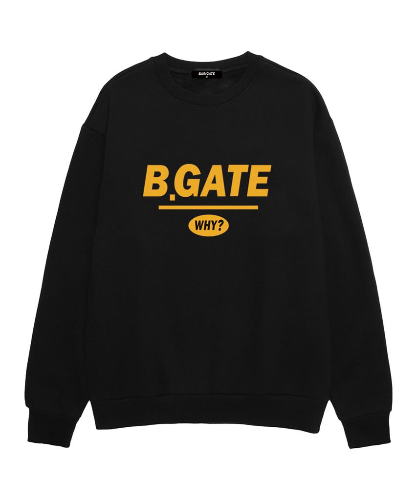 Свободный свитшот с логотипом Baligeiteu B-Gate (Brlts001) Черный желтый
