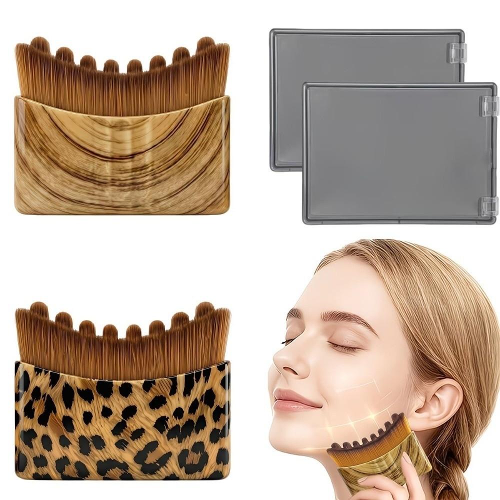 With Storage Box Lymphatic Contour Face Brush Square Shape Contour Face Brush Skincare Treatment