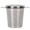 Tea Leaf/Coffee Filter, Stainless Steel Tea Residual Strainer Filter Mesh with Cover and Handle
