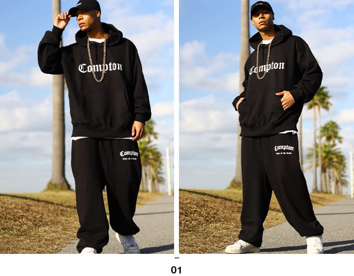 Топ с длинным рукавом и низ Ace Flag Compton, хип-хоп, оверсайз, уличный стиль, размер XL, черный, мужской комплект, B-boy, хоп, силуэт, худи, танцы, стиль,