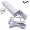 White Dual SMA/TS9/CRC9 Male 3G 4G LTE Outdoor Wall Mount Signal Booster Amplifier Antenna with Fixed Bracket 698-2700MHZ