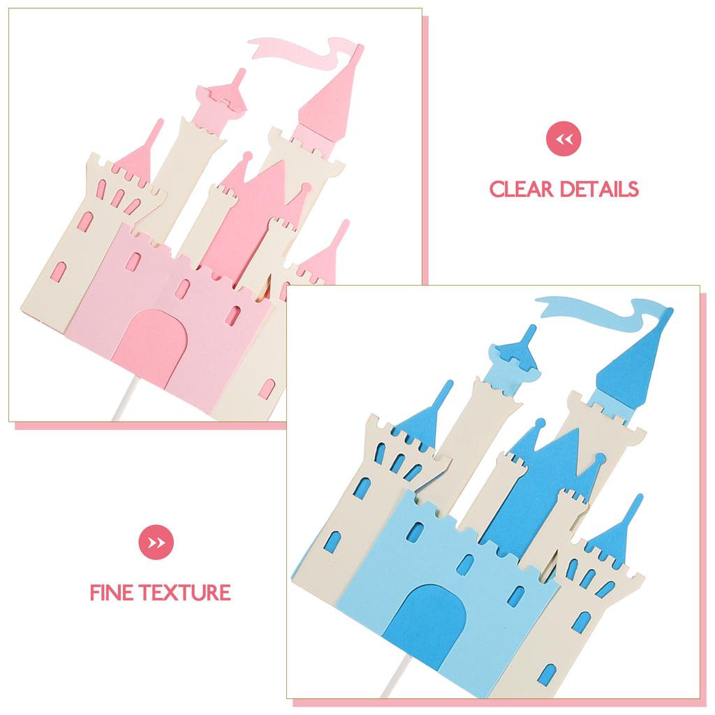 6 шт. вставка для торта в виде замка, украшение для украшения торта на день рождения для девочек, украшение на свадьбу