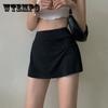 Теннисные юбки, женская облегающая сумка с высокой талией для девочек, короткая юбка на бедрах, летние спортивные брюки-кюлоты, мини-юбка трапециевидной формы с разрезом, юбки Y2K