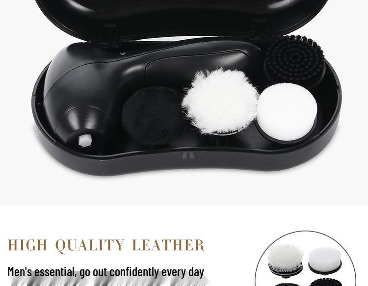 Портативная электрическая щетка для чистки обуви 4-в-1 и набор для ухода за кожей