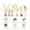 1 Pc/3 Pcs Interactive Feather Ball Toy Mini Bouncy Basketball Soccer Baseball with Feather Pet Training Catcher Toy for Indoor Cats