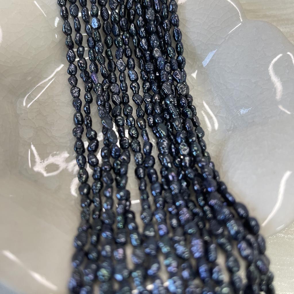 Black Baroque Pearl 4-5mm For Jewelry Making DIY Necklace Bracelet Earrings Accessory