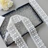 White Lace Handmade Bead Embroidery Barcode Versatile Lolita Skirt Hair Accessories Belt Decorative Webbing