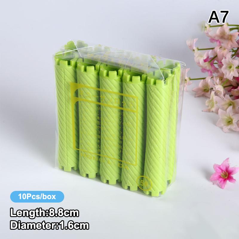 10 шт. DIY Без нагрева Удлиняющие бигуди-палочки Инструменты для завивки Полые спиральные бигуди Магические локоны Наборы для укладки кудрявых волос