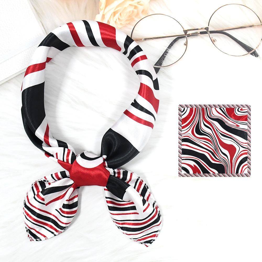 Новый модный высококачественный шелковый шарф квадратный шарф цепочка имитация шелка 50x50 маленький шарф для женщин