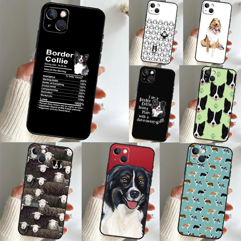 Cartoon Border Collie Case For Xiaomi Redmi Note 14 Pro 13 12 11 9 10 15 Pro Plus Redmi 15 C 14C 13C 10C 12C Cover