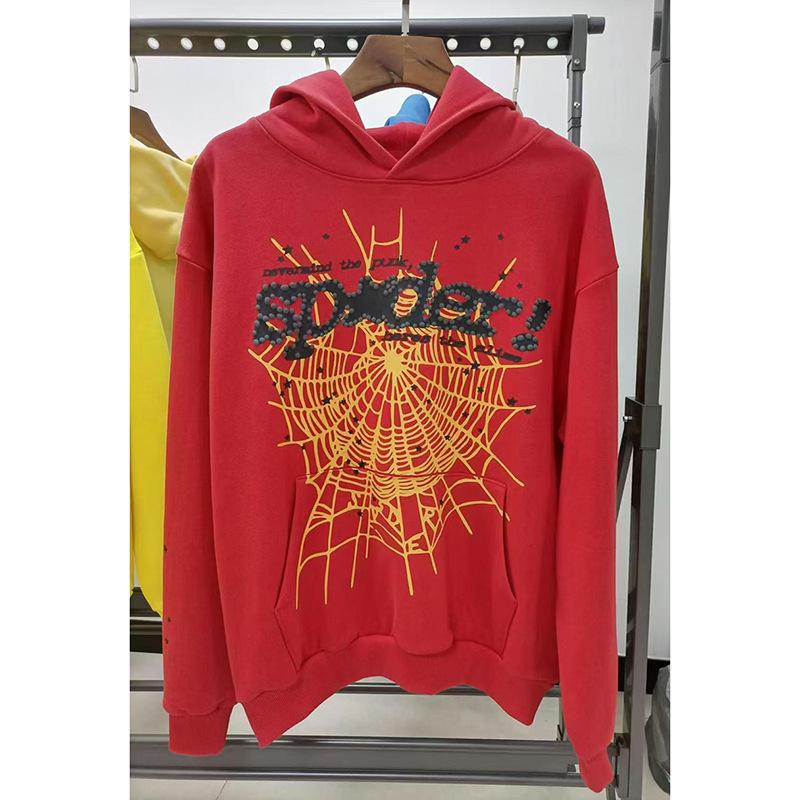Heavyweight Spider Web Foam Print Fleece Hoodie (450G)