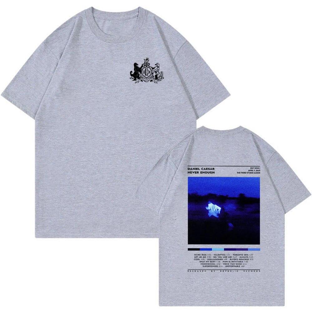 Футболка Daniel Caesar Never Enough, модная уличная одежда с круглым вырезом и короткими рукавами, женская футболка унисекс, 2023, одежда в стиле хип-хоп, унисекс