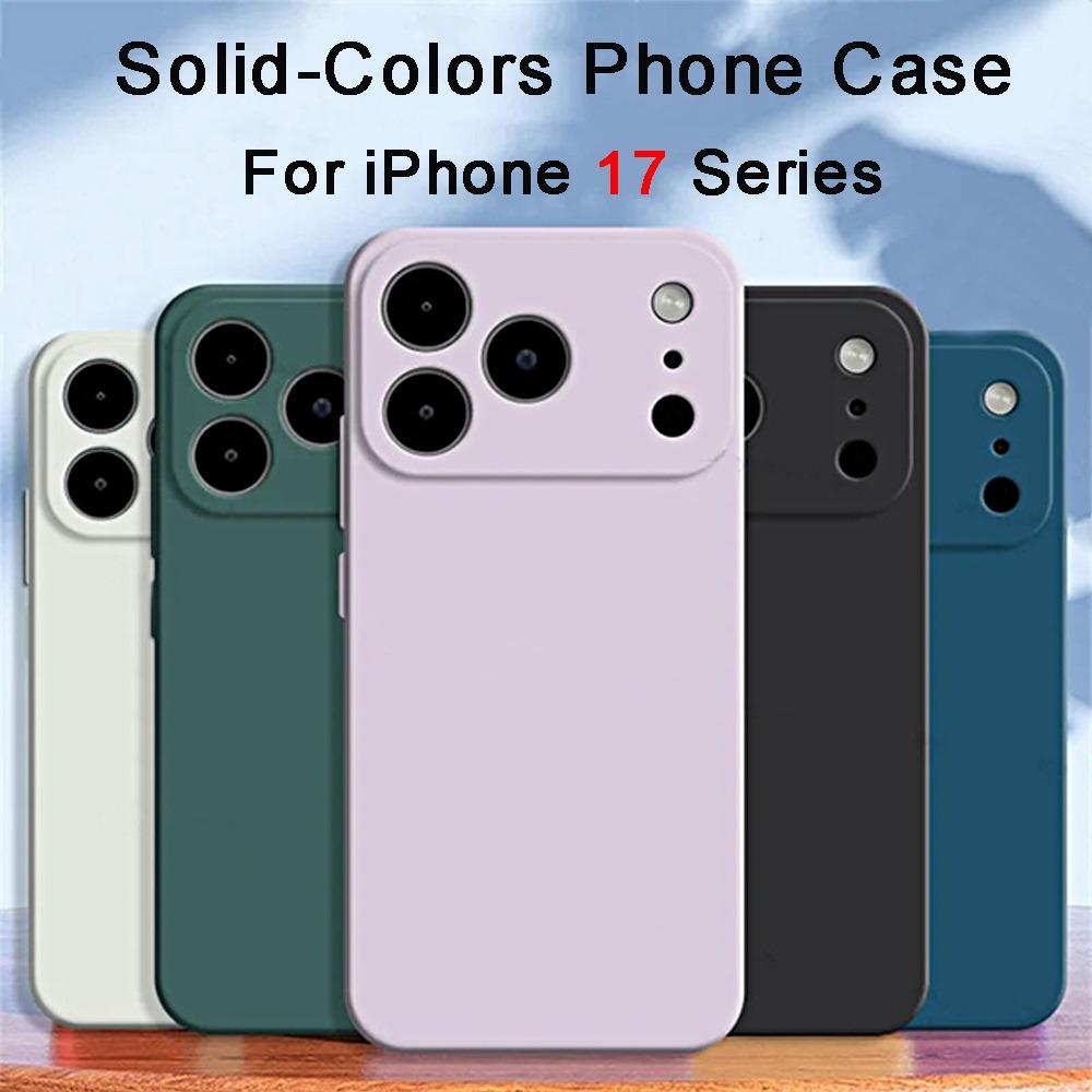 Роскошный Оригинальный Чехол для Телефона из Жидкого Силикона для Apple iPhone 16 14 13 12 15 17 Pro Max 16 Plus Чехлы Ударопрочный Мягкий Задний Чехол