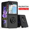 Armor Stand Ring Holder Case for Samsung Galaxy Z Flip 5 Z Flip 4 Z Flip 3 5G Case Full Protection PC Plastic Back Cover for Galaxy Z Flip5 Capa