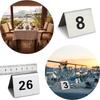 2025 Trend 50PCS Restaurant Bar Place Table Marker Tabletop Number Sign Stackable Table Number Cards Double-Side Black Number
