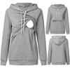 Womens Maternity Nursing Hoodie Sweatshirt Hoodies Long Sleeve Breastfeeding Pregnancy Top Kangaroo Pocket Clothes