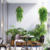 Artificial Plant Persian Fern Leaves Vines Home Room Garden Decoration Accessories Party Wedding Wall Hanging Balcony Decoration