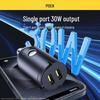 PISEN 30W Dual C-Port Fast Car Charger with Hidden Pull Ring, Compatible with Apple 15 & Huawei