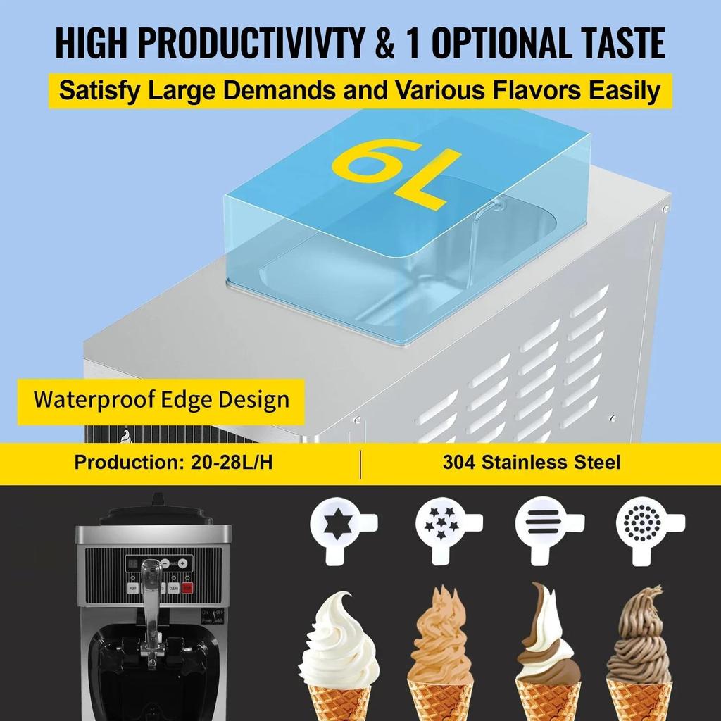 Ice-making Machine 20-28L per hour Ice Block Production Ice Cream Machine Single-head