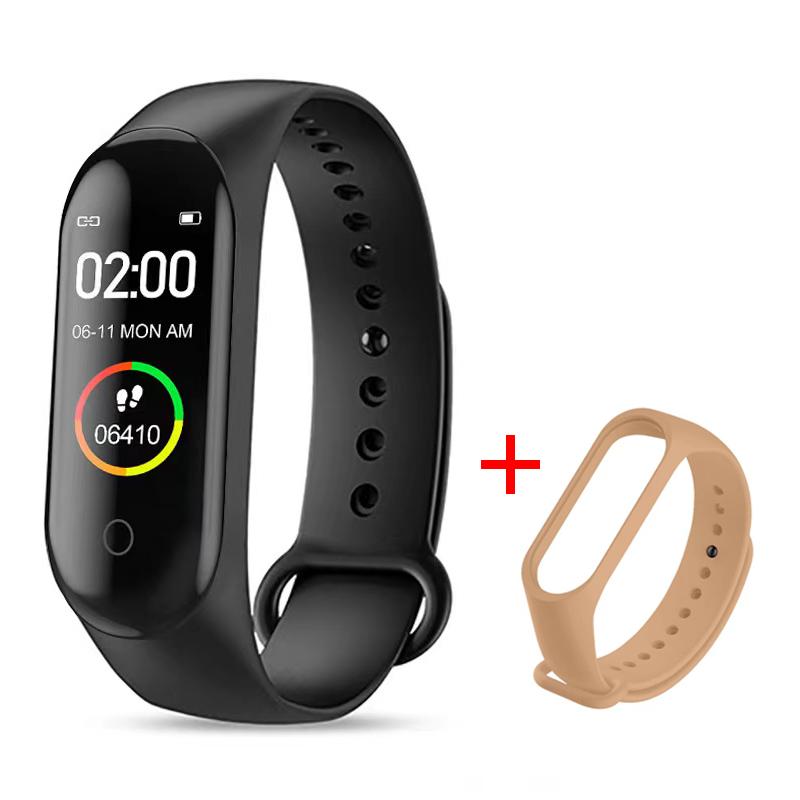 Водонепроницаемый M4 Смарт-часы Браслет Монитор артериального давления и сердечного ритма Смарт-браслет Фитнес-трекер Браслет для Android IOS