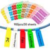 900Pcs Label Stickers Waterproof Network PC UTP Wire Cable Tie Marker Organizer Tag Management Tool