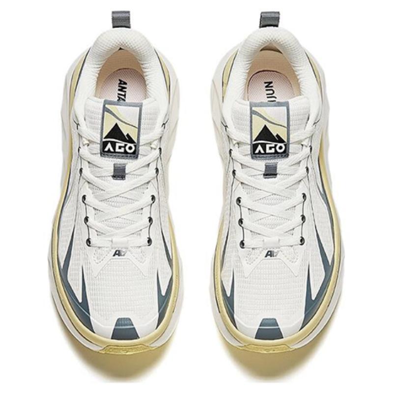 Anta Дышащие Низкие Беговые Кроссовки Мужские Бело-Серые Кроссовки 912416606A-3