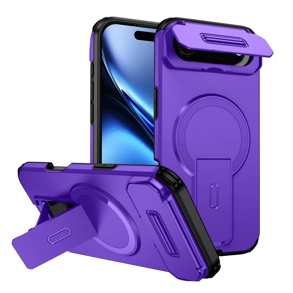 KEYSION Противоударный магнитный чехол для iPhone Air с защитой камеры-слайдера, подставкой и беспроводной зарядкой, чехол для телефона для iPhone 17 Air
