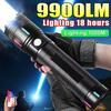 Super Bright LED Flashlight High Power Type-c Rechargeable Torch Light Long Range Flashlight Camping Fishing Lamp