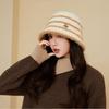 New Knitted Wool Fisherman Hat for Women In Autumn and Winter Japanese Sweet Bucket Hat Big Head Circumference Showing Face Small Basin Hat