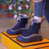 Fashion Winter Warm Plush Women's Snow Boots Thick-soled Front Zipper 2024 Hot Sale Water Proof Solid Color Casual Comfortable Boots