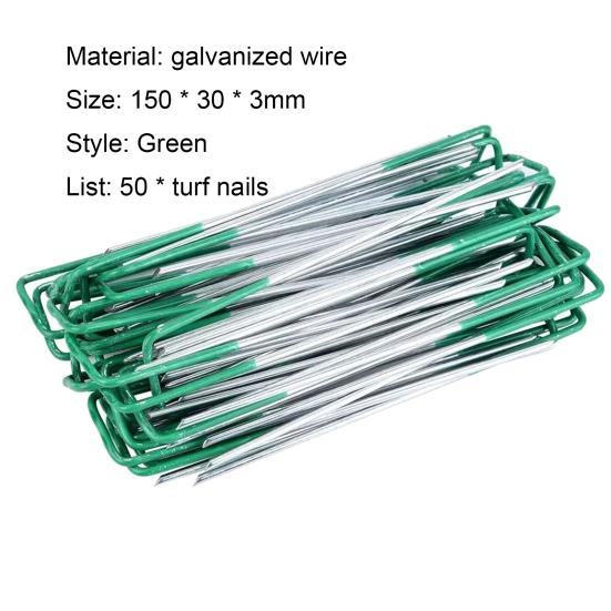 50 шт./набор Колышки для травы Многоцелевые Утолщенный диаметр проволоки Оцинкованная проволока Прочные Крепления для дерна для двора