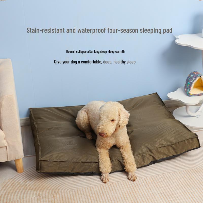 Водонепроницаемая съемная кровать для собак и кошек: Стираемый спальный коврик на все сезоны, подходит для питомцев от маленьких до крупных