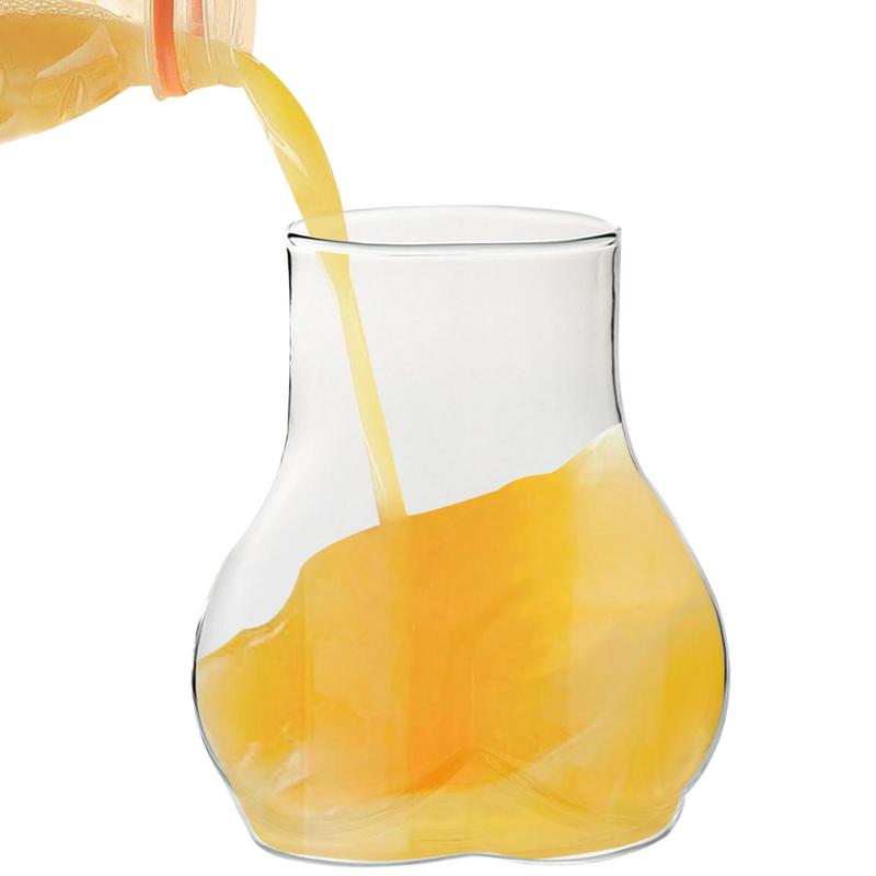 Funny Butt Shaped Mug 450ml Clear Borosilicate Glass Coffee Mug Women Body Butt Cup for Milk Water Coffee Glass Cup Water Mug