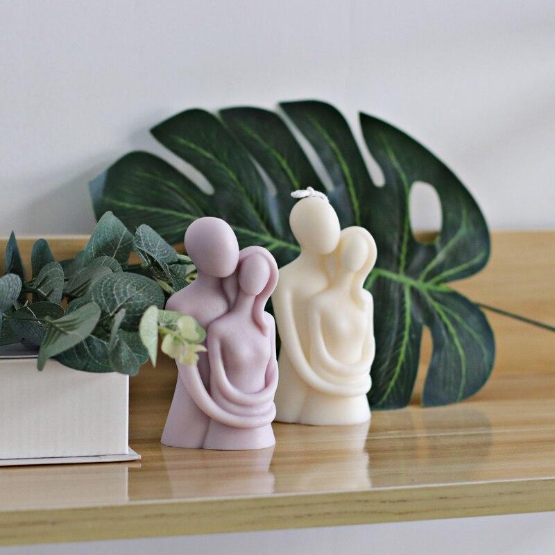 3D Romantic Couple Portrait Lovers Silicone Candle Mold Aromatherapy Mold Home Decoration Mold