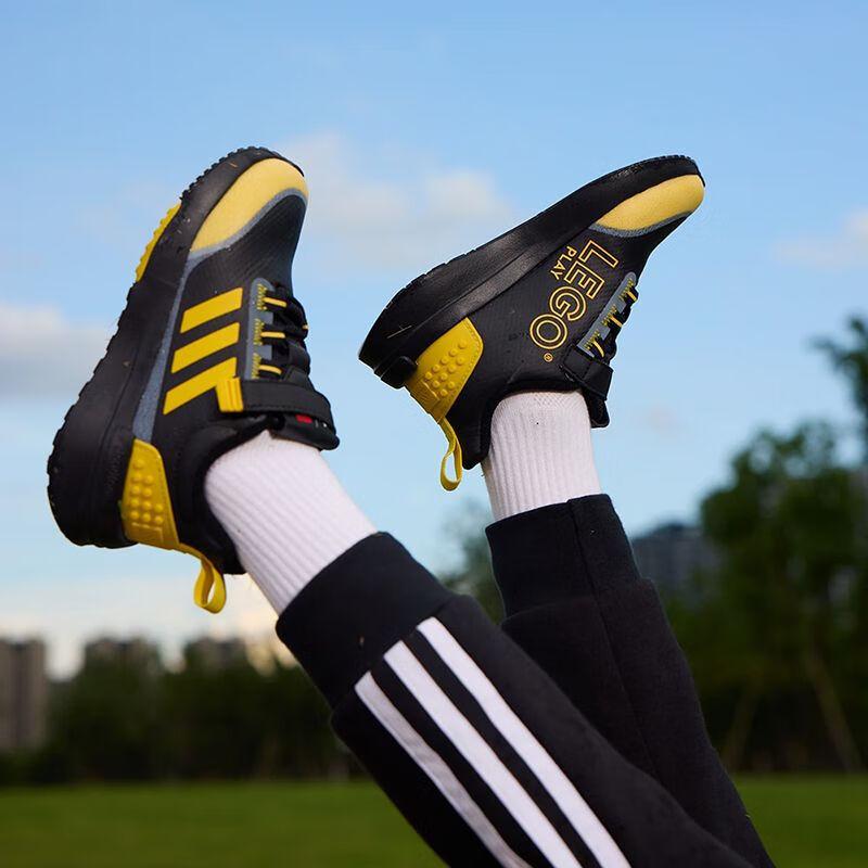 LEGO x adidas Racer TR Кроссовки для малышей Черный/Желтый Equipment Детские кроссовки Основной черный/Светоотражающий GW4002