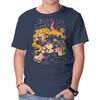 Unisex Crew Neck T-Shirt Roller Moon Graphic Short Sleeve Casual Tee