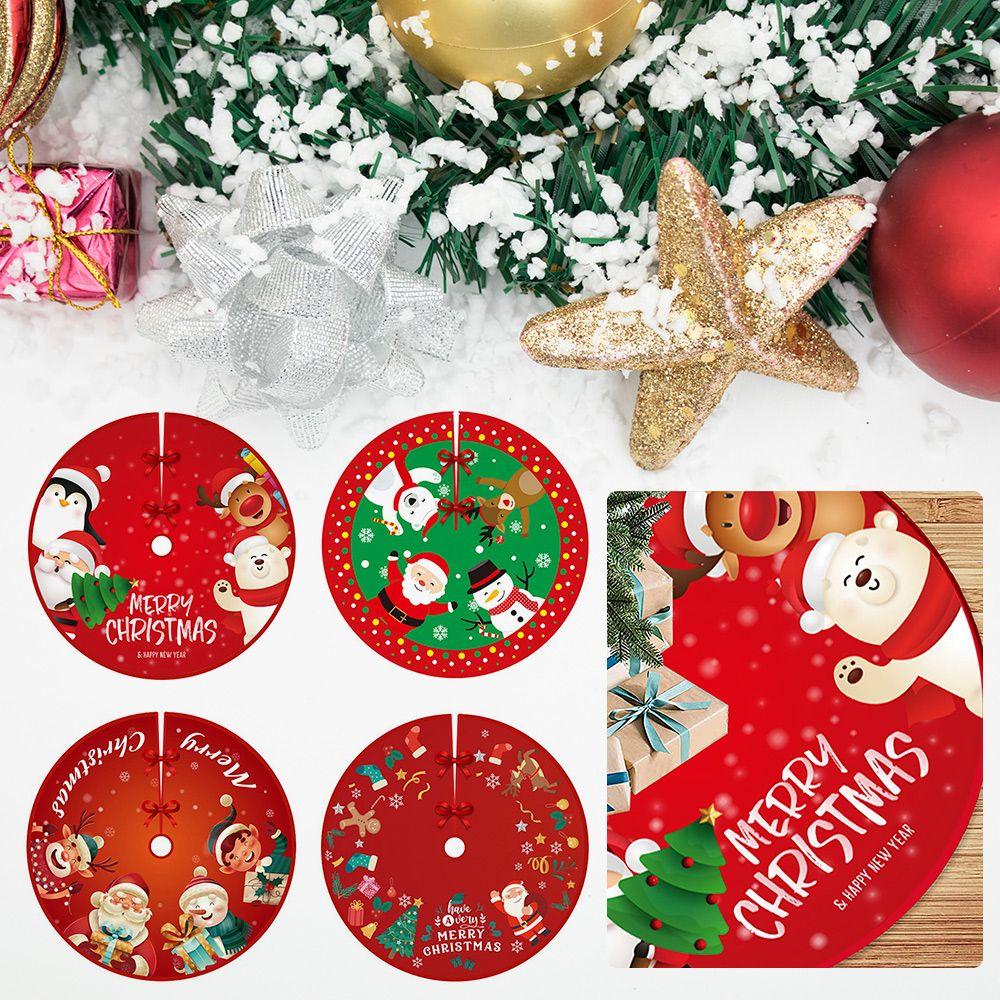 Santa Elk Happy New Year Party Decoration Christmas Trees Skirt Party Decor Apron Xmas Floor Cover