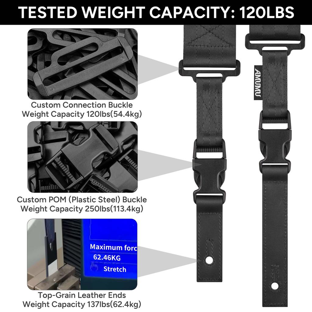 Нейлоновый ремень безопасности для гитары с пряжкой и зажимом для гитары [Amumu] Акустическая/Электрическая/Басовая