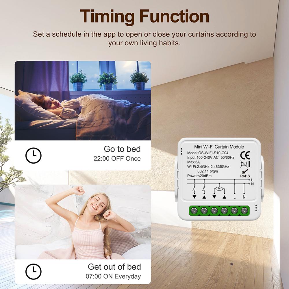 Tuya Smart WiFi ZigBee Модуль для штор Жалюзи Рольставни Электродвигатель Умный выключатель штор Работает с Alexa Google Home