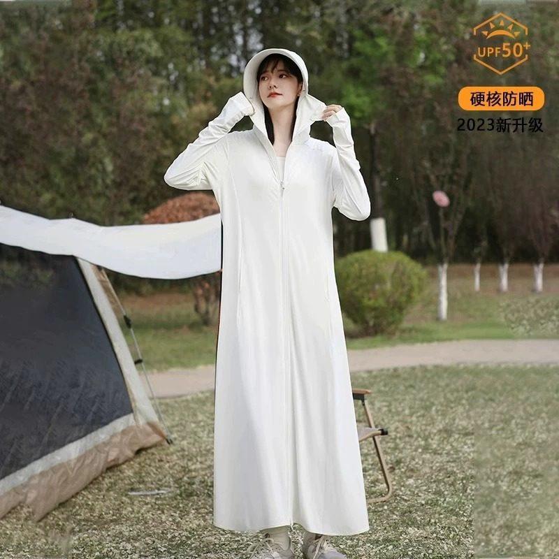 Sunscreen clothes women's summer 1011 new long coat ultraviolet breathable full body blouse ice silk thin