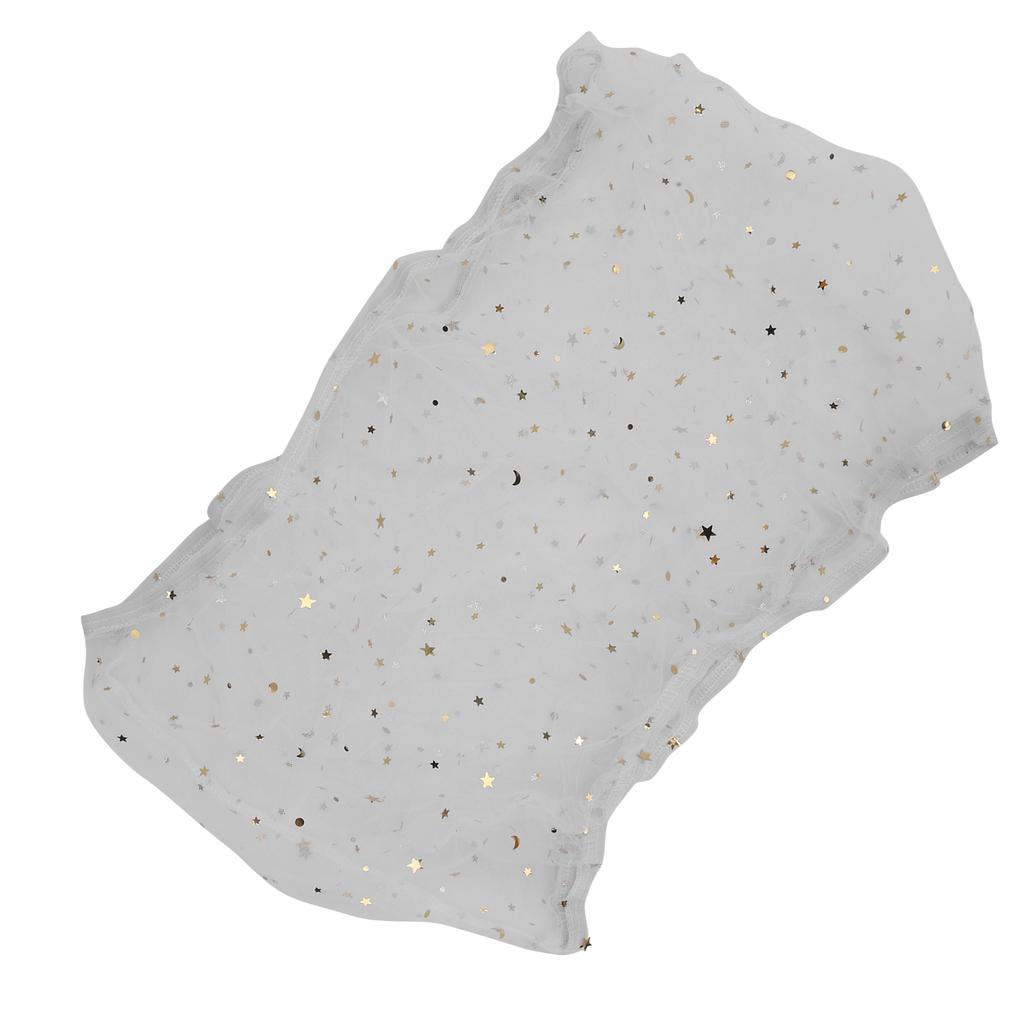 Сетка для птичьей клетки, пыленепроницаемые аксессуары для птичьих клеток, чехлы для клеток с декором в виде звезды и луны(белый )