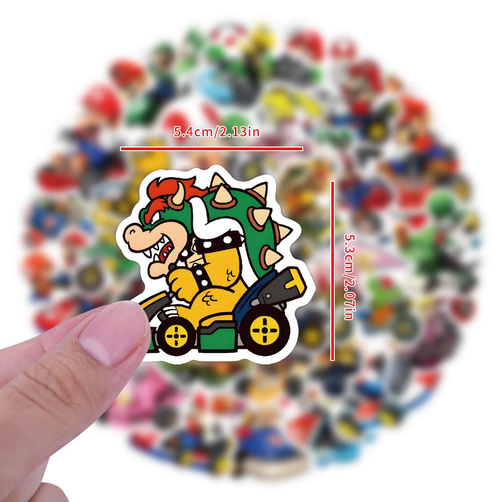 60 Новых Мультяшных Граффити Наклеек Mario Kart Декоративные Наклейки для Автомобиля Чехол для Мобильного Телефона Креативные Наклейки для Ручного Аккаунта