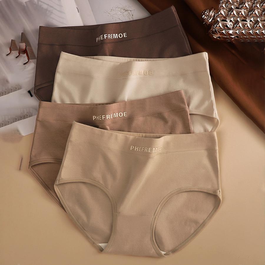 Women's Cotton Bikini Underwear Breathable Seamless Comfort Sports Panties Briefs