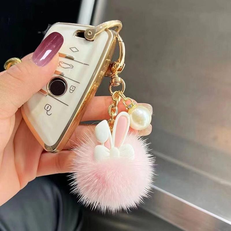 1 шт. бант-бабочка с гладким на ощупь, украшение в виде кроличьих ушек, предметы первой необходимости, плюшевый брелок-аксессуар