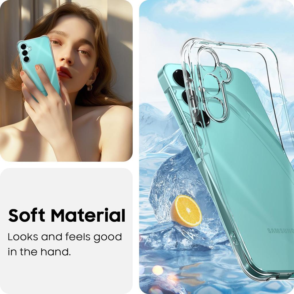 Прозрачный чехол для Samsung Galaxy A02 A04 A04E A05 A12 A13 A14 A15 A22 A23 A24 A25 A26 Противоударный силиконовый прозрачный чехол с подушками безопасности