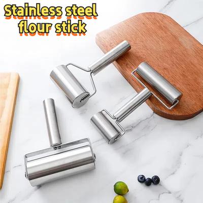 Скалка для муки многофункциональная из нержавеющей стали Т-образной формы, скалка для выпечки пельменей с антипригарным покрытием, скалка для раскатки под давлением